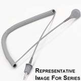 Dual Conductor 10' Coil Cord with 3mm Phono Type Plug, Grey redirect to product page