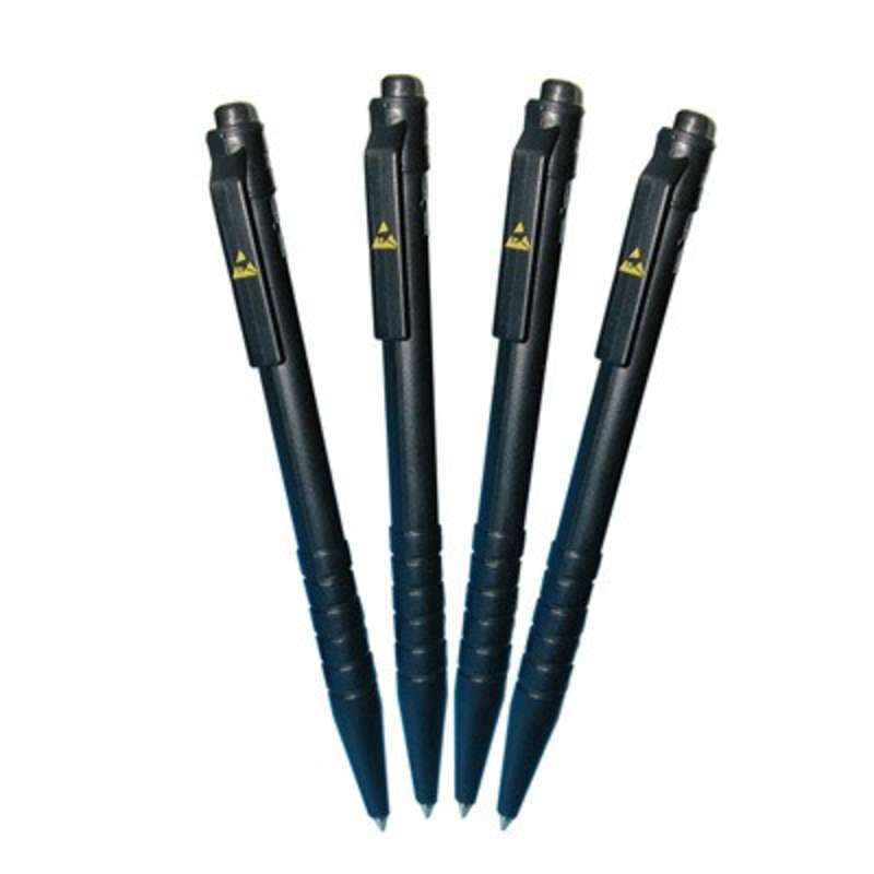 Static Dissipative Ball Point Pen, Black, 10 per Package
