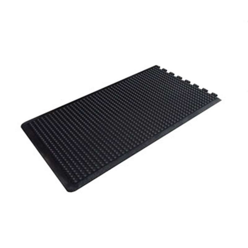 Conductive Interlocking End Piece Rubber Dome 3 x 4' Black Mat, 1/2" Thick