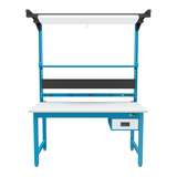 Workmaster Workbench with 6” Drawer, Electrical, Shelf & Light, 30" x 60" redirect to product page