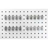 Treston Pegboard Hook Set, 10 x 4 1/2 x 7in, Silver, 20 Hooks per Set redirect to product page