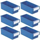 SET OF 6 SHELF BINS BLUE 11.81"X5.20"X3.94" redirect to product page
