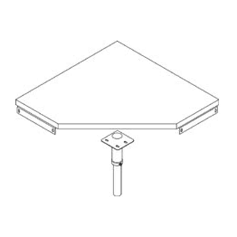 Corner Shelf, with 6in Offset, D4, ESD, 30in x 30in