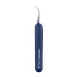 Precision Stainless Steel Tweezer, ESD Rubber Grip, Curved Fine Sharp Tip, Style 7 redirect to product page