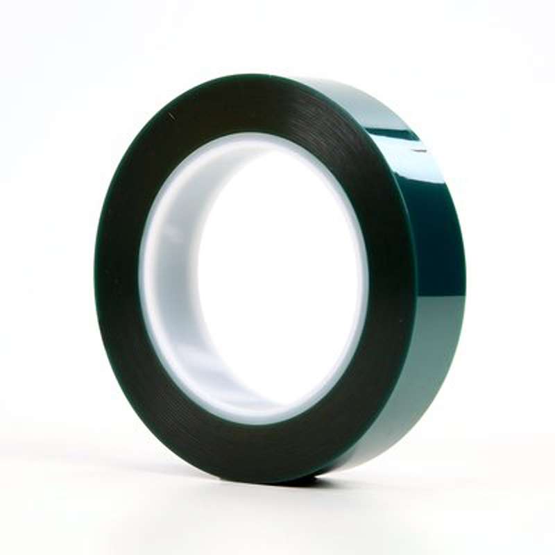 Poly Tape, 400 deg, 3/4"x72 Yds, 3" Core, 3.5 mil, Green