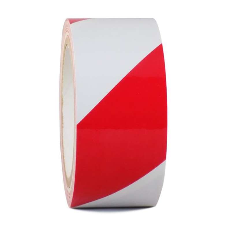 Floor Tape, 2"x36 Yds, 3" Core, 6 mil, Red/White