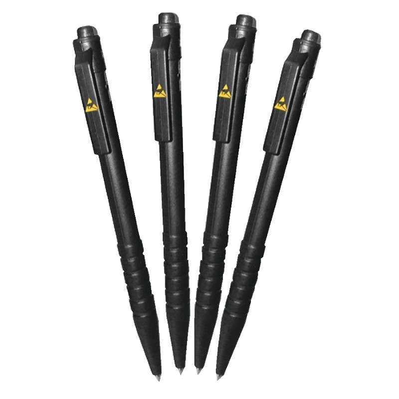 Pen, Dissipative, Red, 10/Package, ESD-Safe