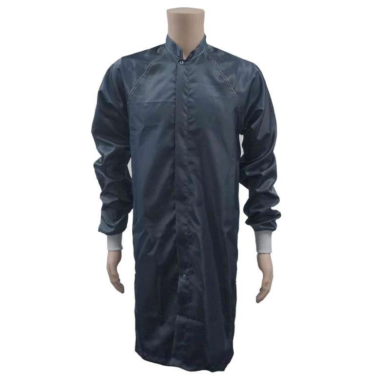 Cleanroom Frock, Navy Blue, Small, ESD-Safe