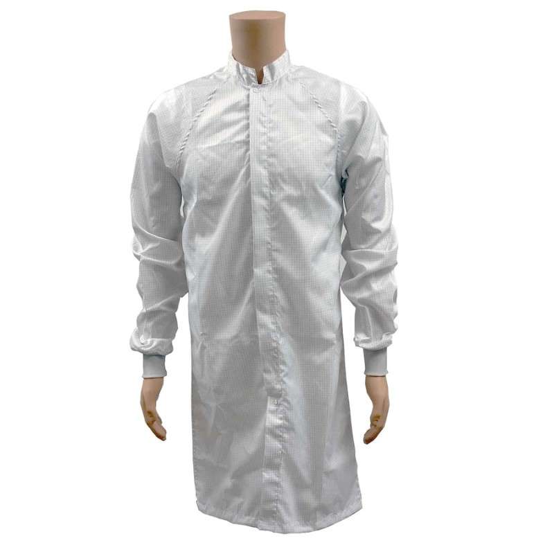Cleanroom Frock, 2X-Large, White, ESD-Safe