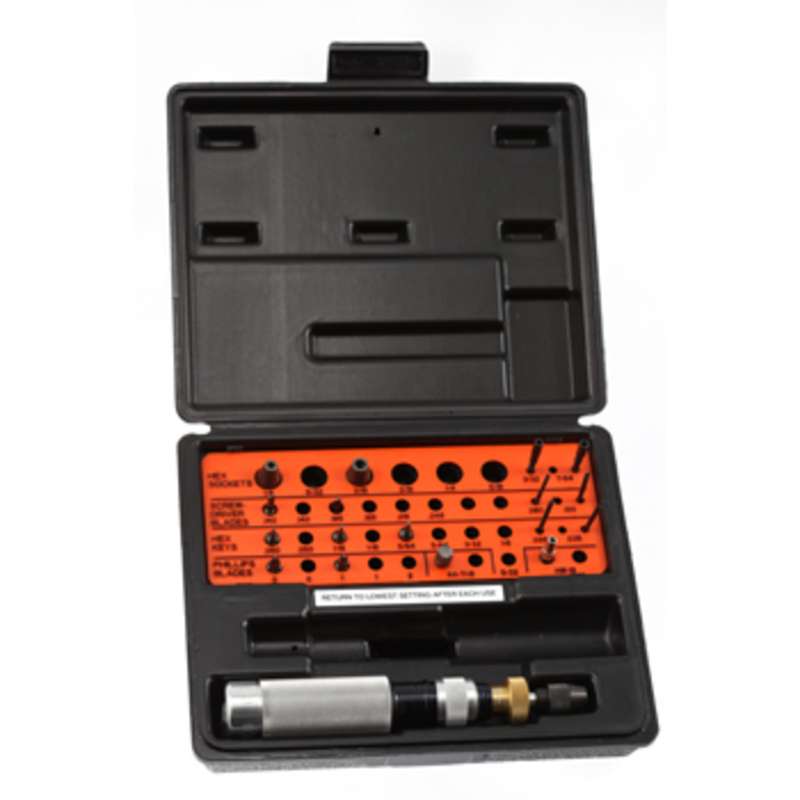 Torque Limiting Screwdriver Kit, 20-100 in/oz Range, 20 Piece