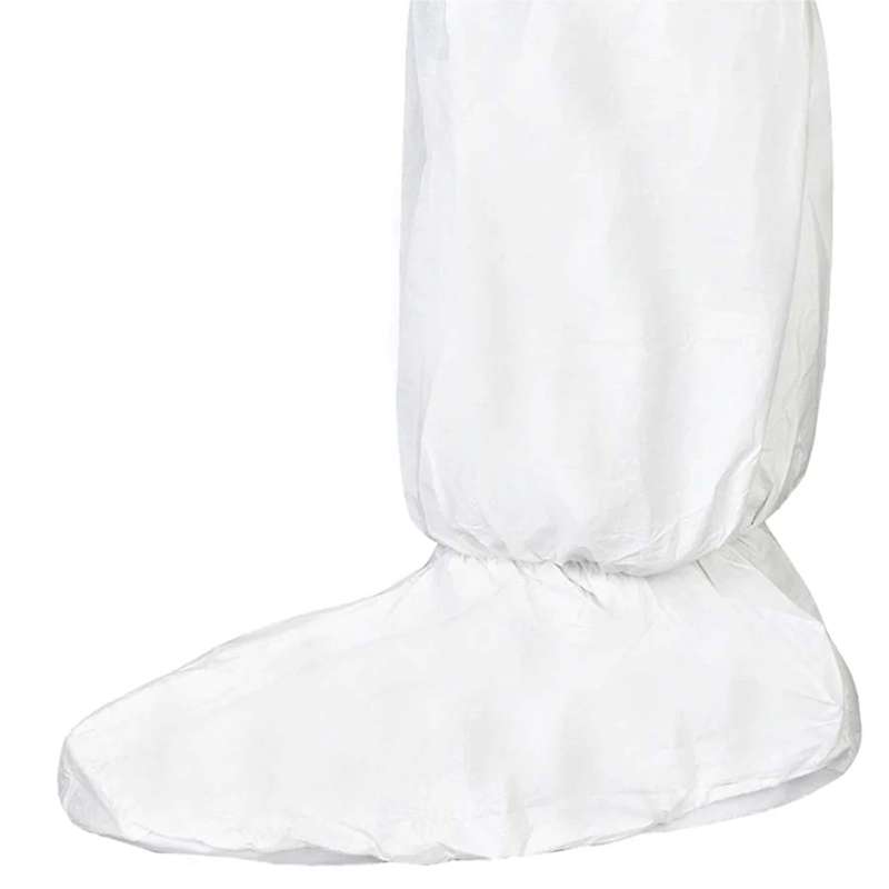 Nano Tek® Cleanroom Disposable 18" Boot Covers with PVC Sole, White, X-Large, 20 per Package