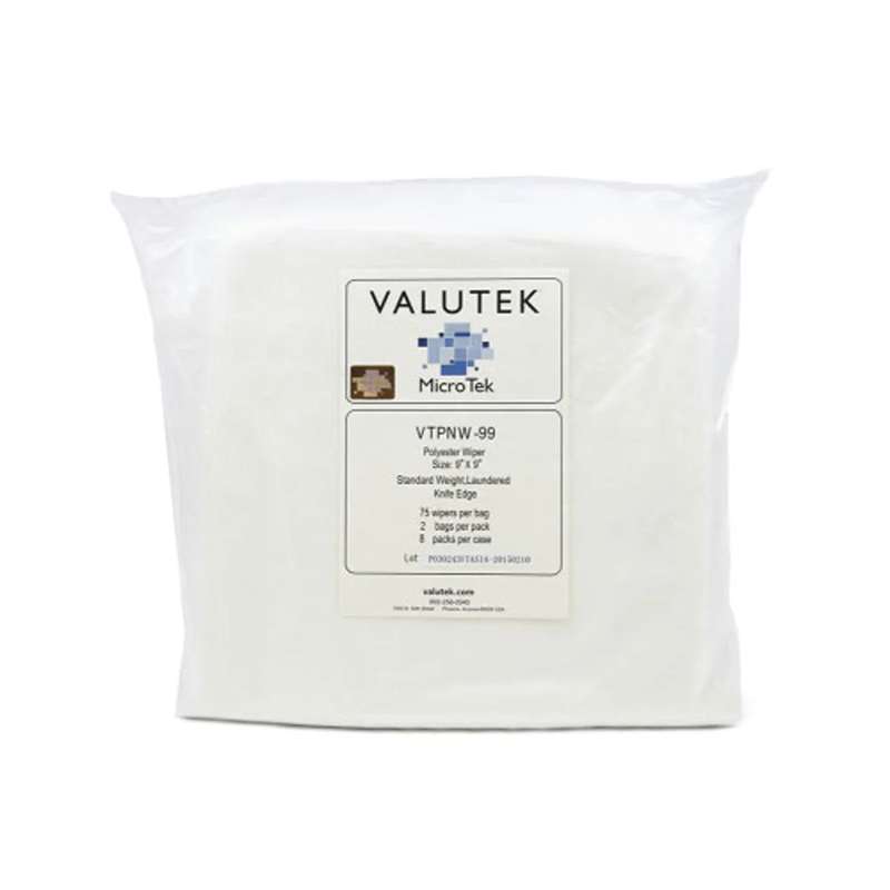 MicroTek Standard Weight Polyester Cleanroom Wipers, Knife Cut Edge, 9 x 9", 150/BG, 8BG/CA