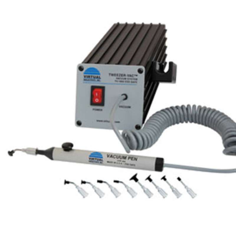 ESD-Safe Tweezer-Vac™ Continuous Vacuum System with Pick-Up Tool and 9 Cups, 110V