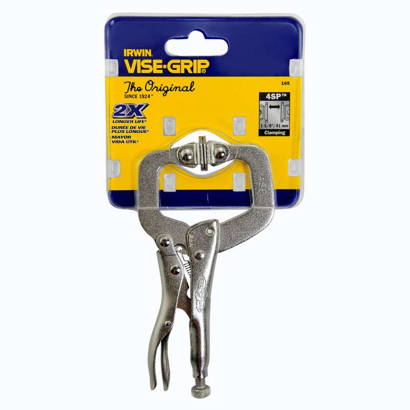 Locking C-Clamp with Swivel Pads 4" L