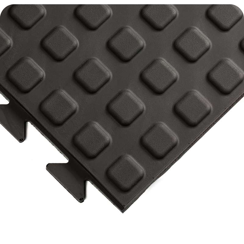 Rejuvenator® Connect Interlocking 2 x 39" Urethane Black Beveled Male Edging that Snaps Under Tile