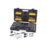 Tap and Die Set, Ratcheting, SAE/Metric, 77 Pieces, Blow Mold Case redirect to product page