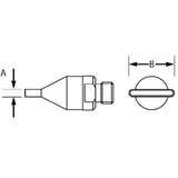 Flat Nozzle 10.5 x 1.5mm for HAP1 and HAP200 Hot Air Tools redirect to product page