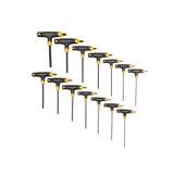 T-Handle Hex Key Set, 14 Pieces, SAE/Metric, Alloy Steel, Dual Material Handle redirect to product page