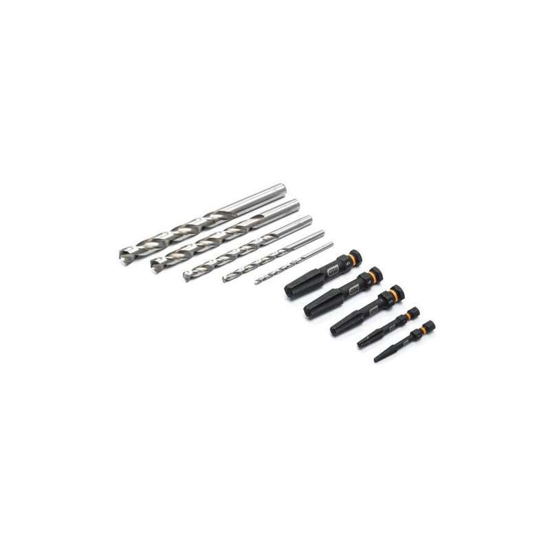 Screw Extractor Set, Bolt Biter, 10 Pieces, Alloy Steel, Black Oxide