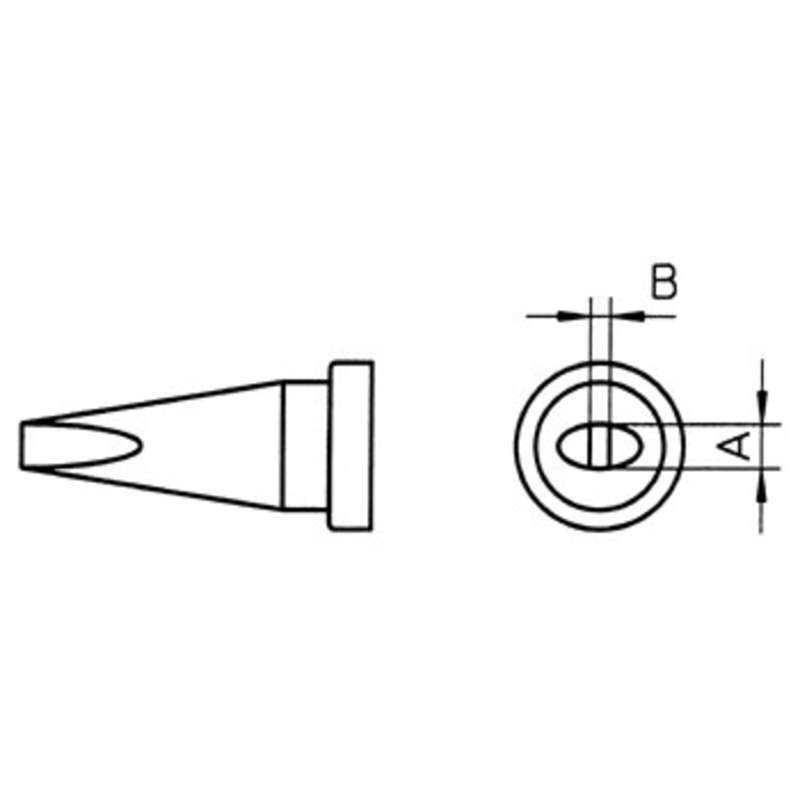 LTA Chisel Solder Tip for WSP80 Iron, .063" x .028"
