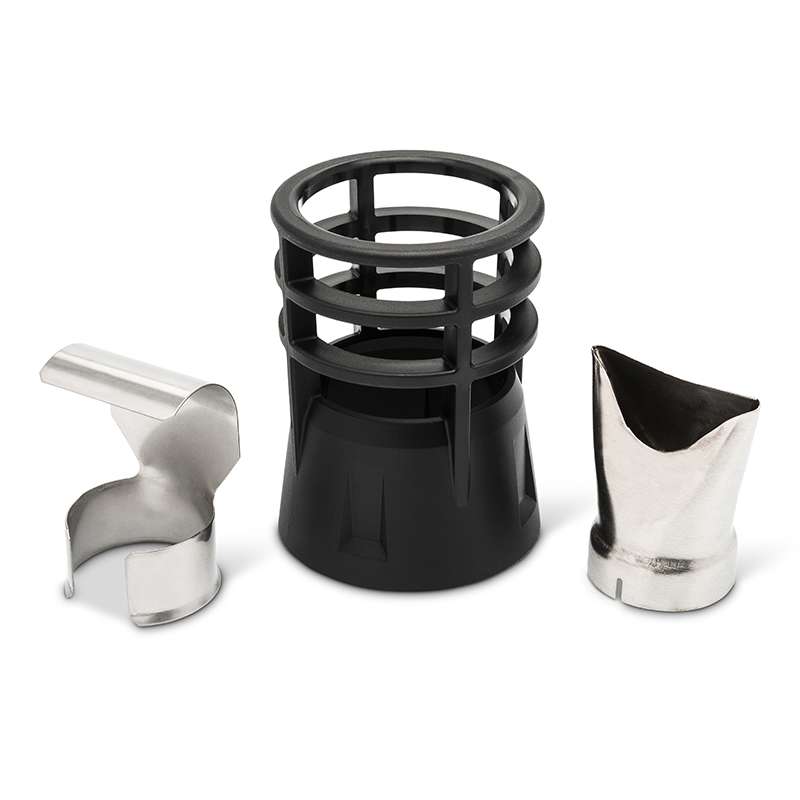 3-Piece Accessory Kit with Glass Protection Nozzle, Heat Reflector Nozzle, and Heat Guard for Heat Guns