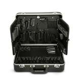 Black Polyethylene Attache Tool Case with Handle and Wheels, 18" x 15" x 8", Tools Not Included redirect to product page