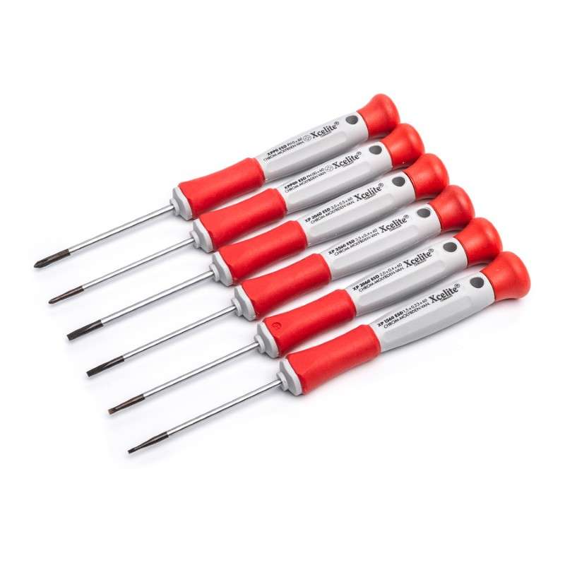 ESD-Safe Precision Slotted and Phillips Electronic Screwdriver Set, 6 pieces
