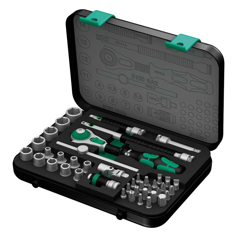 Zyklop® Premium 1/4" Drive Metric Socket Set, 42 Pieces
