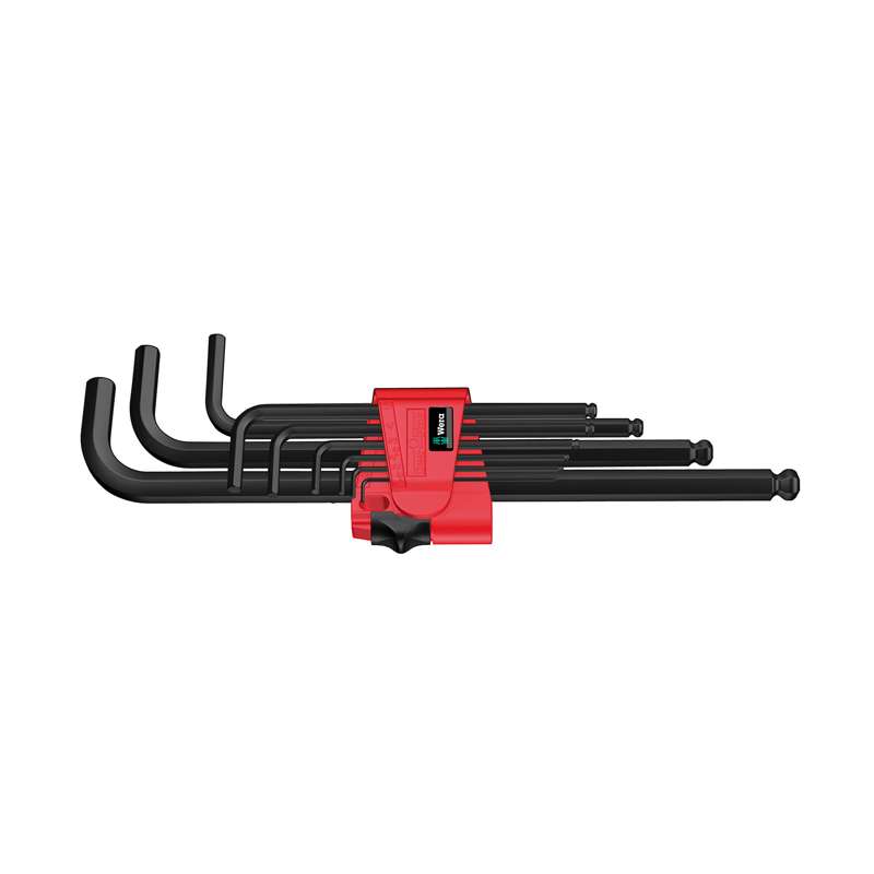 Hex-Plus Metric Ball End L-Key Set with BlackLaser® Surface, 9 Pieces
