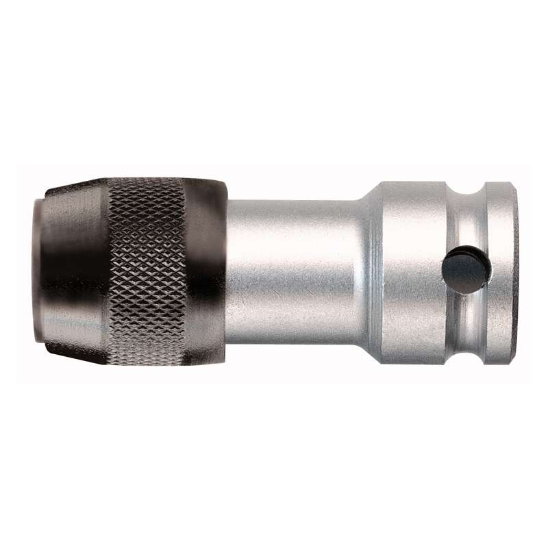 Chuck Style Bit Holder Adapter for 1/4" Female Square Drive, 1/4 x 1-3/8" Long