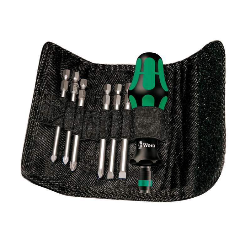 40 Series Kraftform Kompakt® Bit Holding Screwdriver with Slotted, Phillips, and Pozidriv Bit Set, 7 Pieces