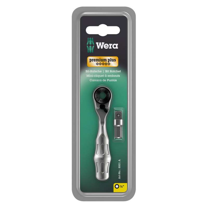 Bit Ratchet with Adapter, 1/4" Hex to Square Adapter, 2 Pieces