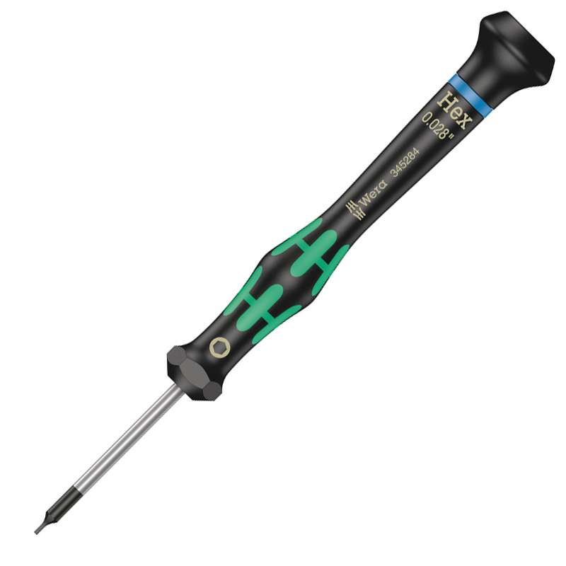 2054 Screwdriver for Hexagon Socket Screws for Electronic Applications, 0.028" x 40 mm