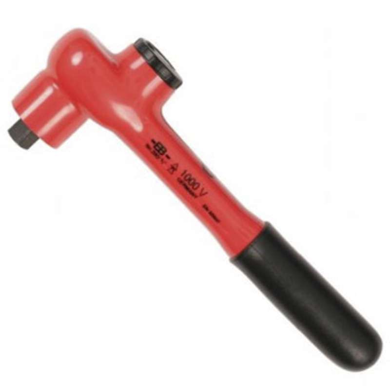 Insulated 3/8" Square Drive Ratcheting Wrench, 8.25" Long