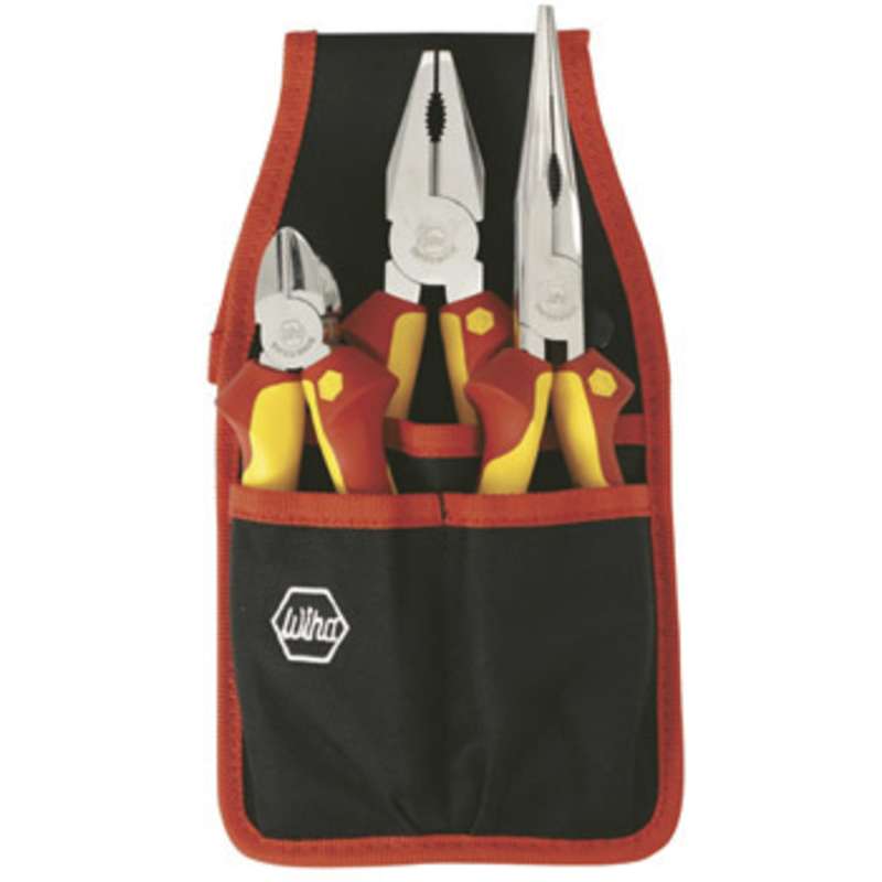 Insulated Pliers and Cutters Tool Set with Pouch, 3 Pieces
