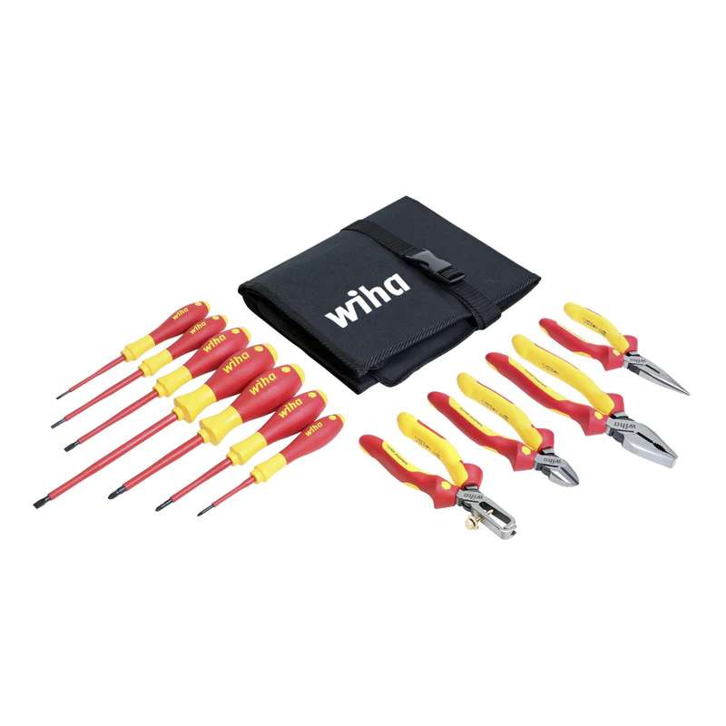 11-Piece Insulated Industrial Pliers and Screwdriver Set