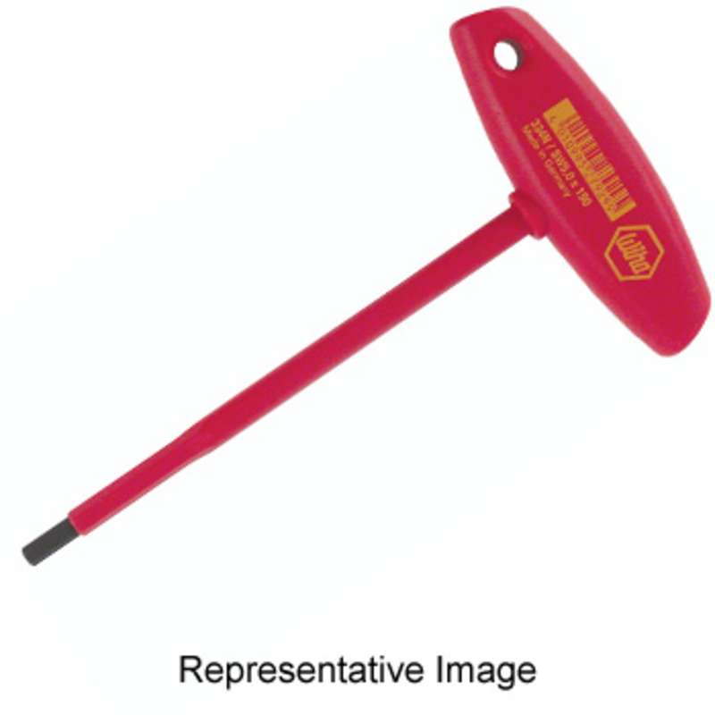 Insulated Cushion Grip T-Handle Inch Hex Driver, 1/4 x 7-1/8" Long