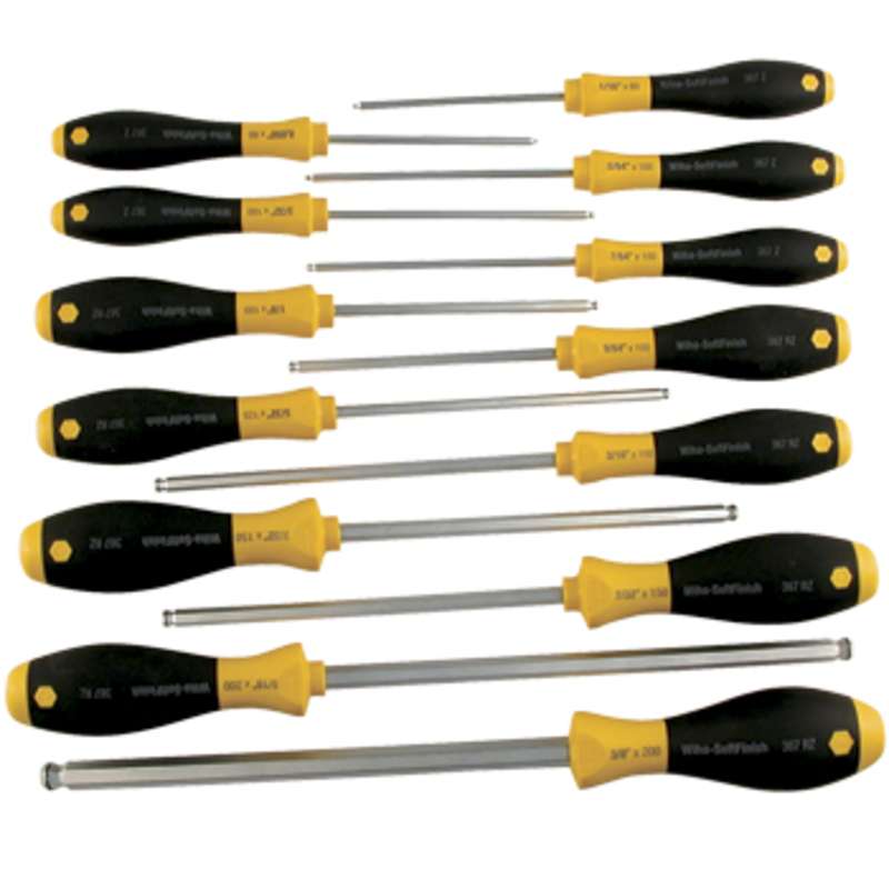 Screwdriver Set MagicRing Inch Ball End 13 Pc.
