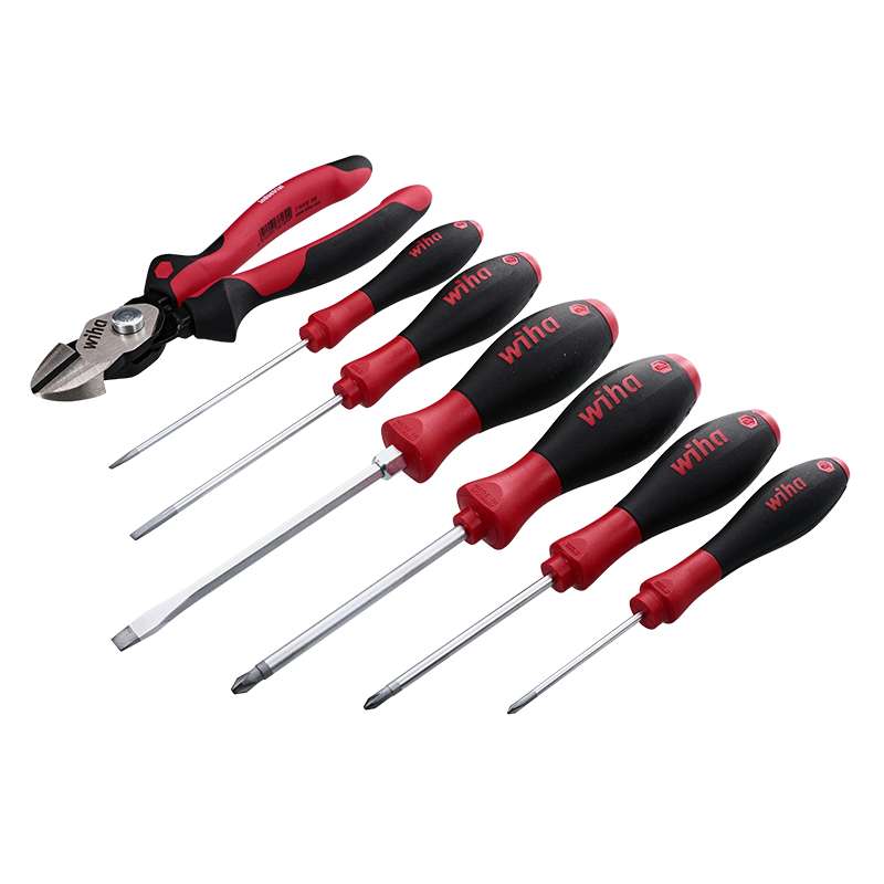 Industrial Softfinish Bicut Compound Cutter and Softfinish Screwdriver Set, 7 Piece