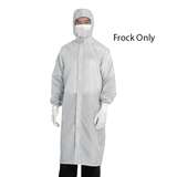 LD-100 System Cleanroom Duo-Closure Polyester Taffeta Frock with Raglan Sleeves, White, Medium redirect to product page