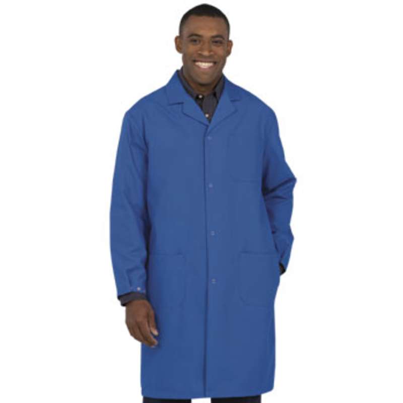Microstat ESD-Safe Heavy Weight Unisex 41" Lab Coat, Royal Blue, Medium