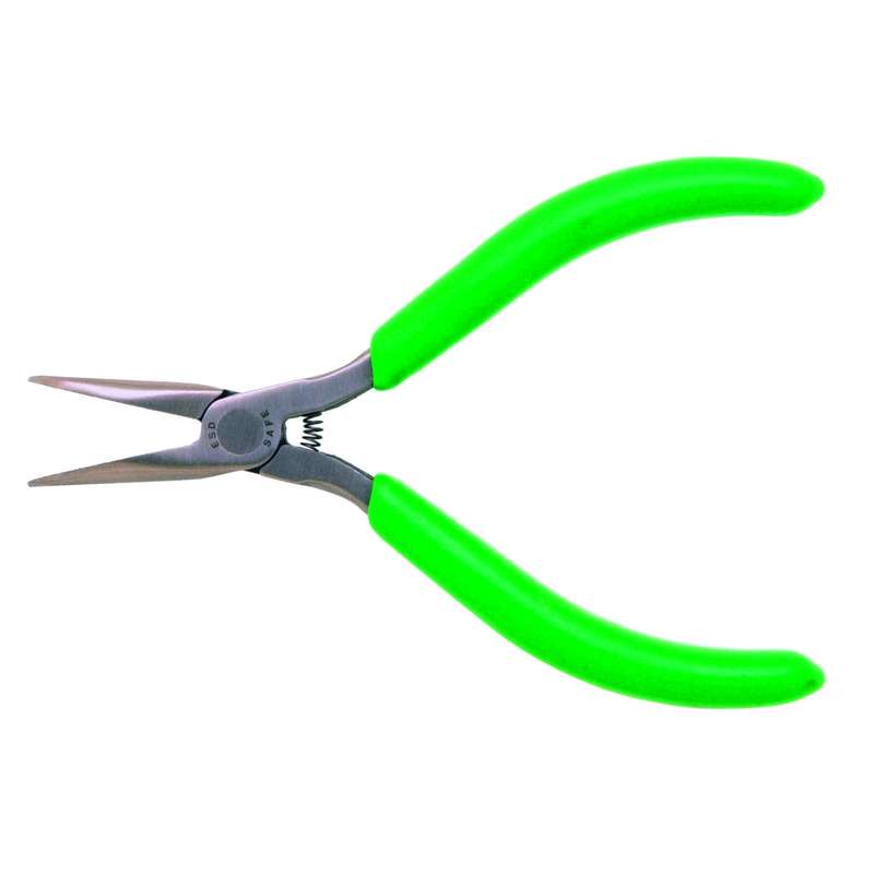 CURVED NOSE PLIER GREEN 5" 1-15\64" JAW