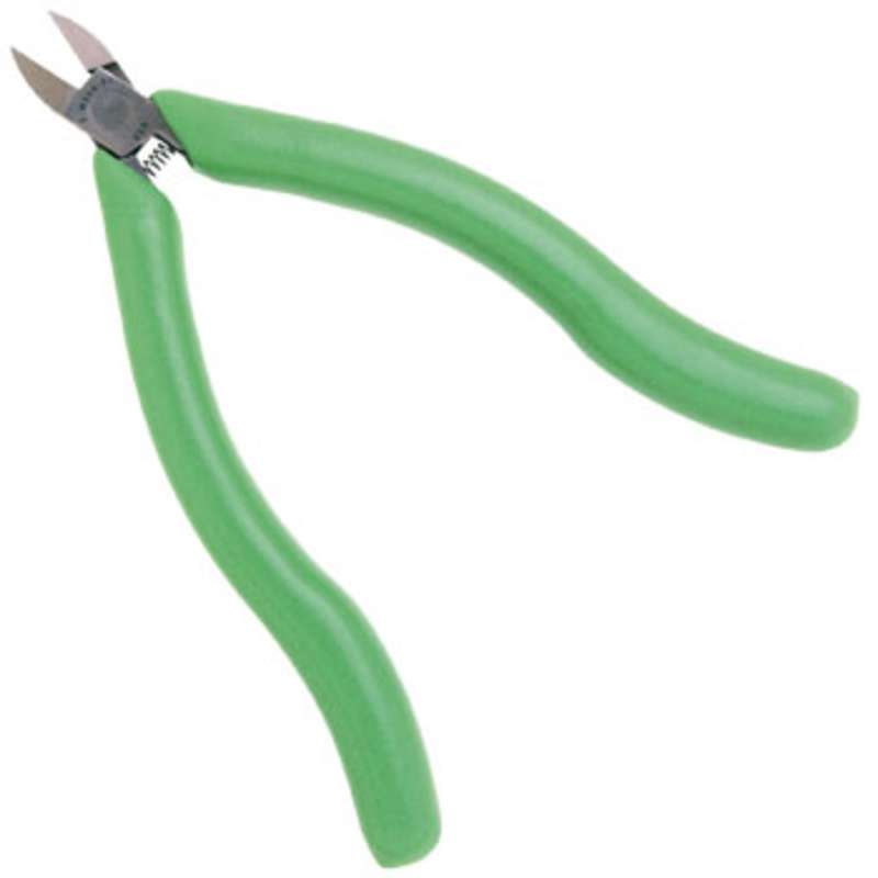 ESD-Safe Round Head Diagonal Flush Cutters with Cushion Grip Handles, 5-7/8" Long