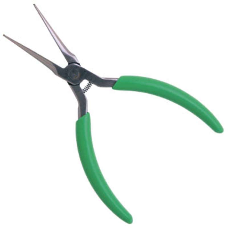 ESD Cushion Grips Needle Nose Plier, Serrated Jaws, 5.75"