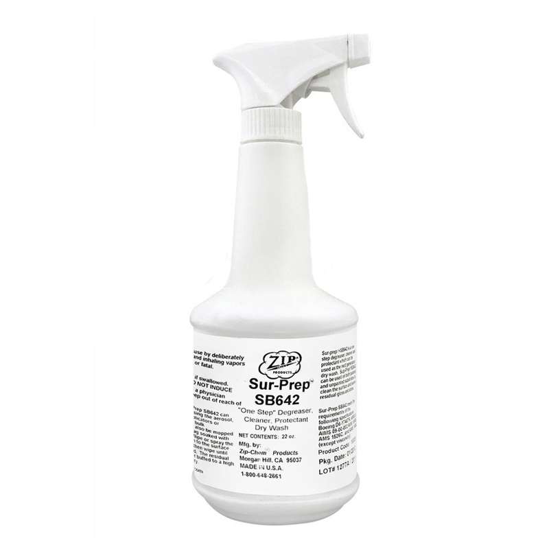 white spray bottle with product label