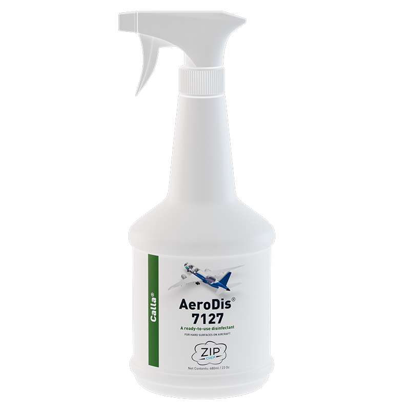 white spray bottle with product label