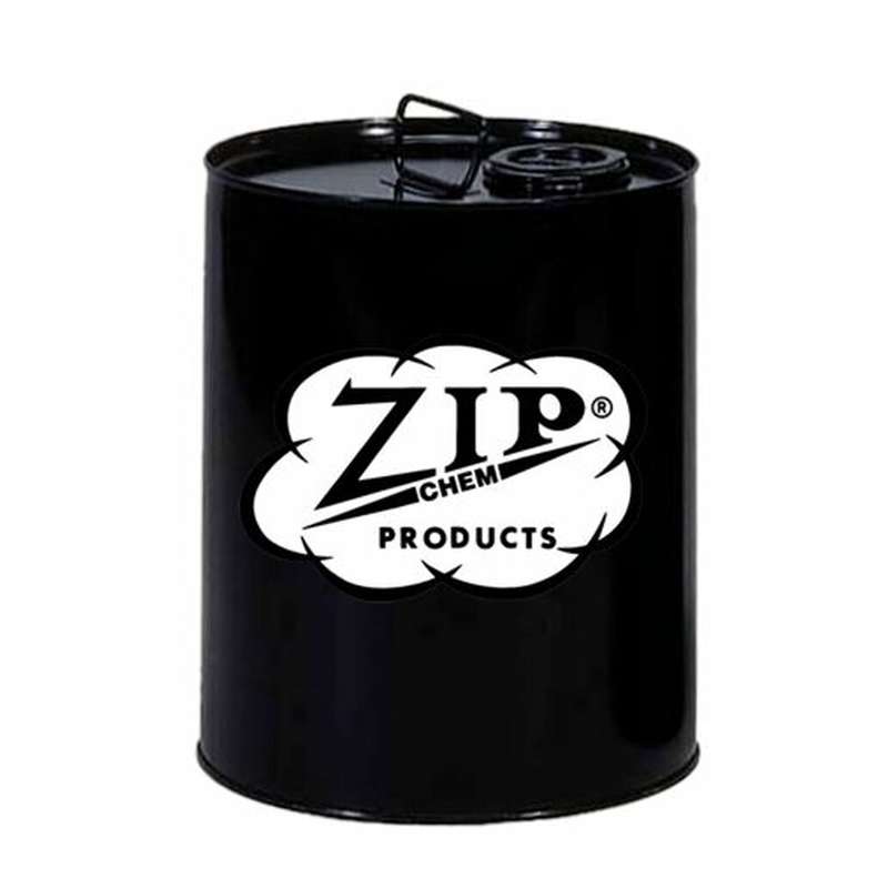 black plastic pail with Zip Chem logo