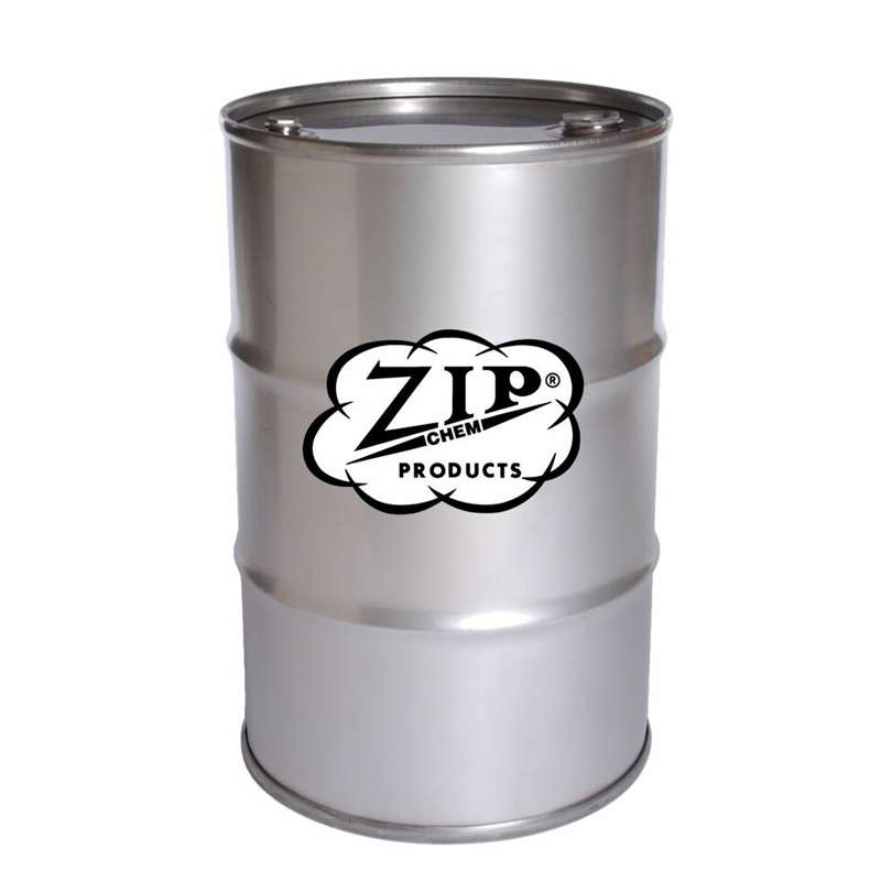 metal drum with Zip Chem logo